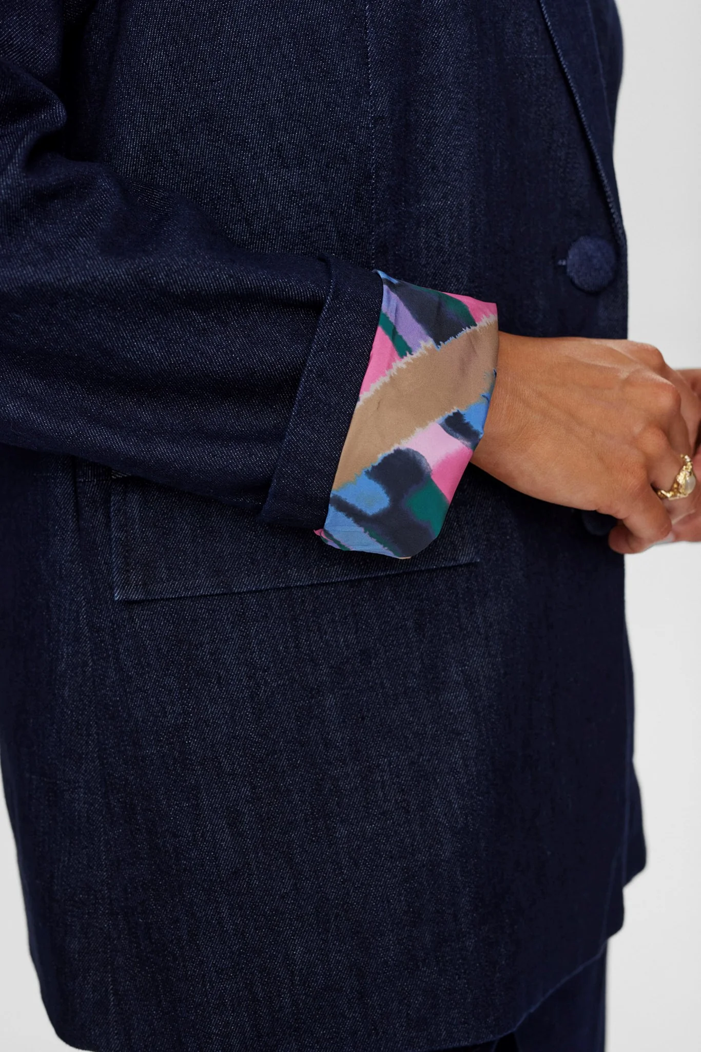 NUALETTA BLAZER  - Dark Blue Denim - Image 4