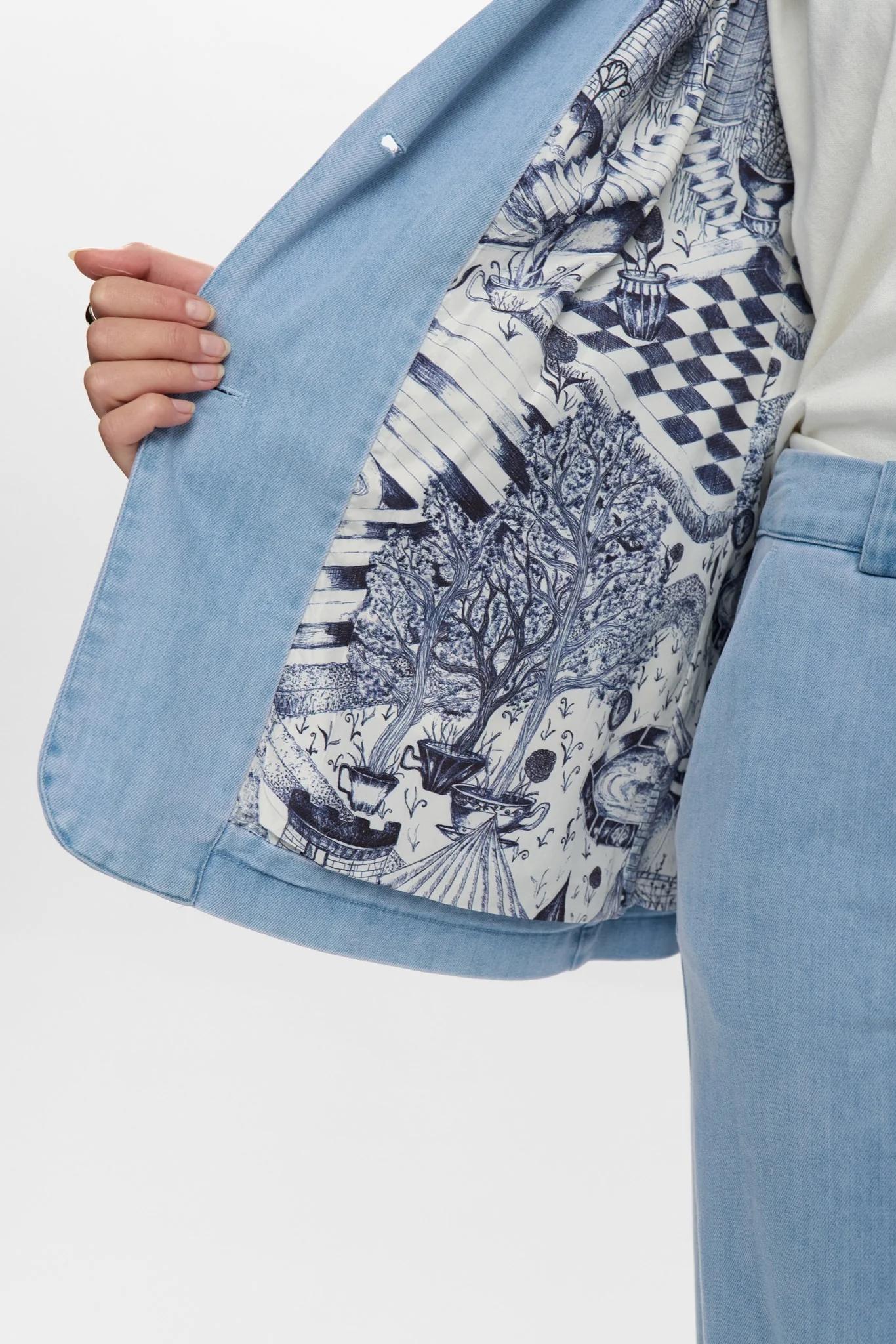 NUALETTA -  BLAZER - Light Blue Denim - Image 5