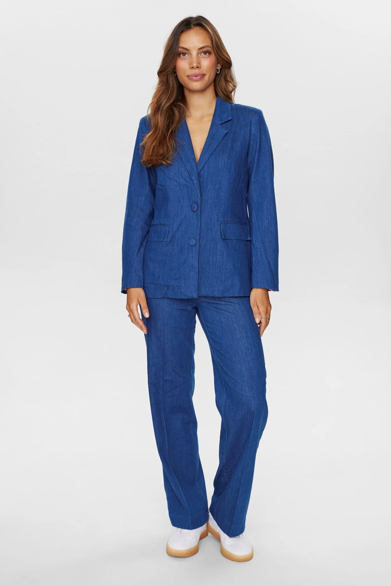 NUALETTA BLAZER  - Med. Blue Washed Denim - Image 3