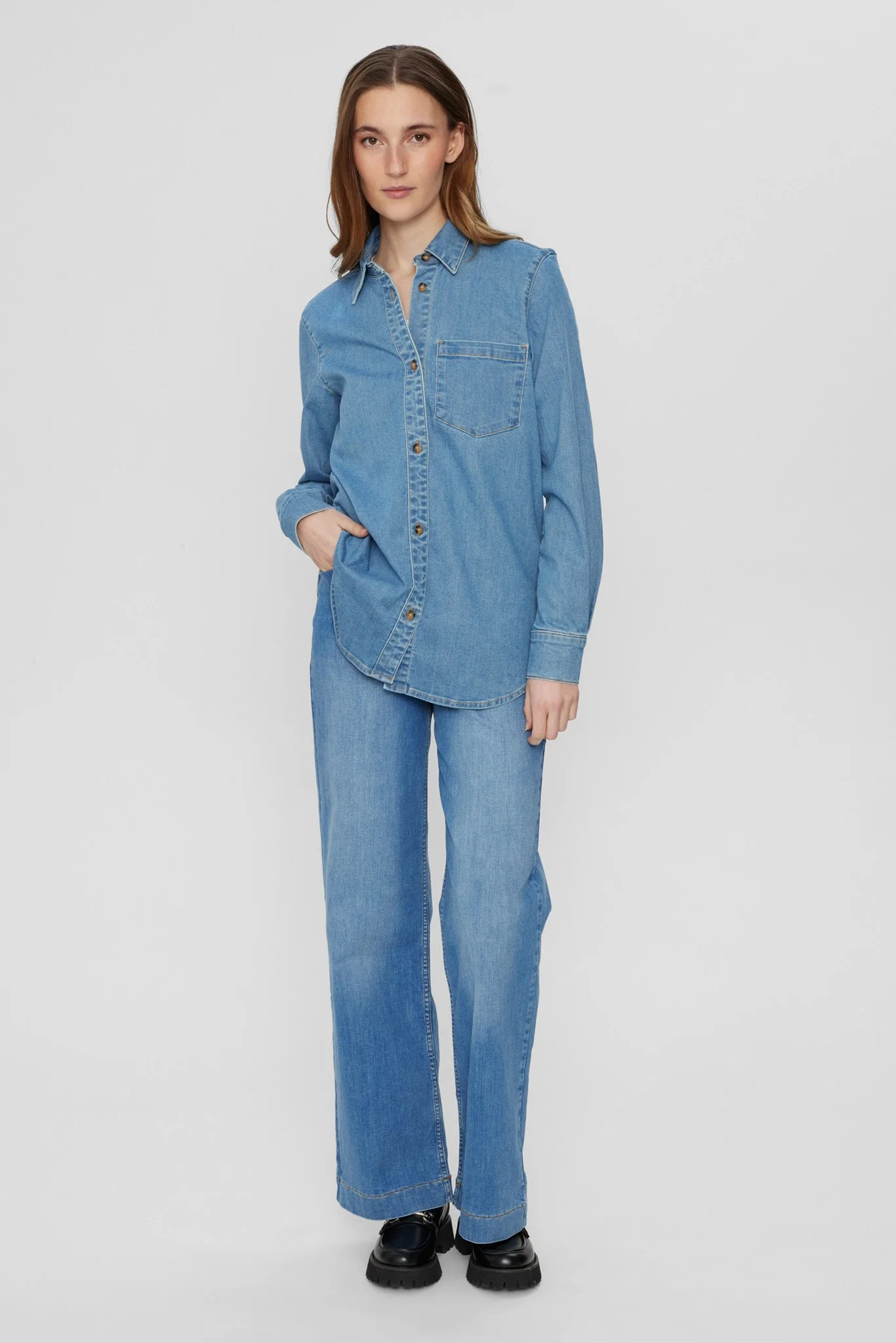 NUAMBER NEW SHIRT - Light Blue Denim - Image 3