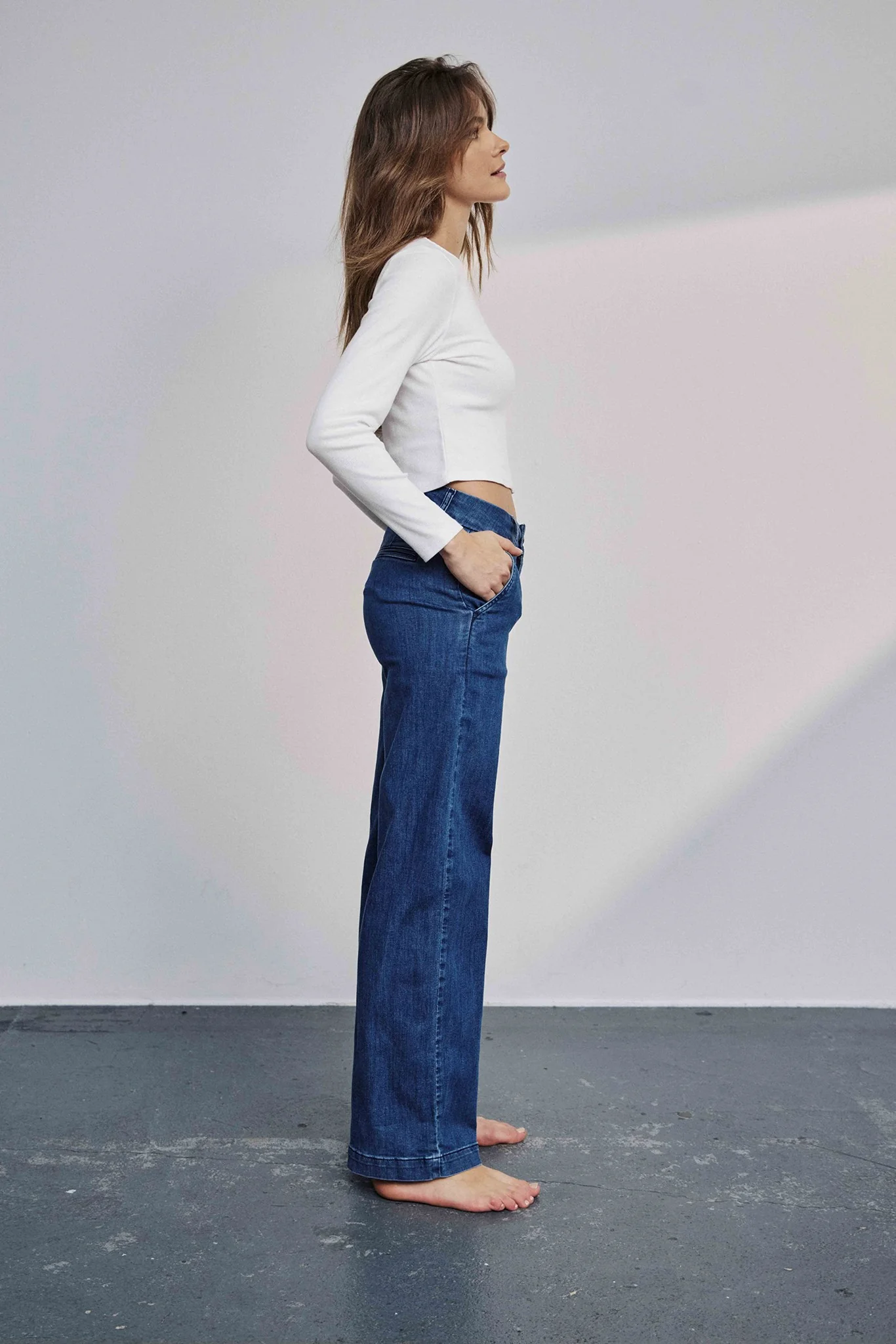 NUAMBER PANTS SHORT - Medium Blue Denim - Image 4