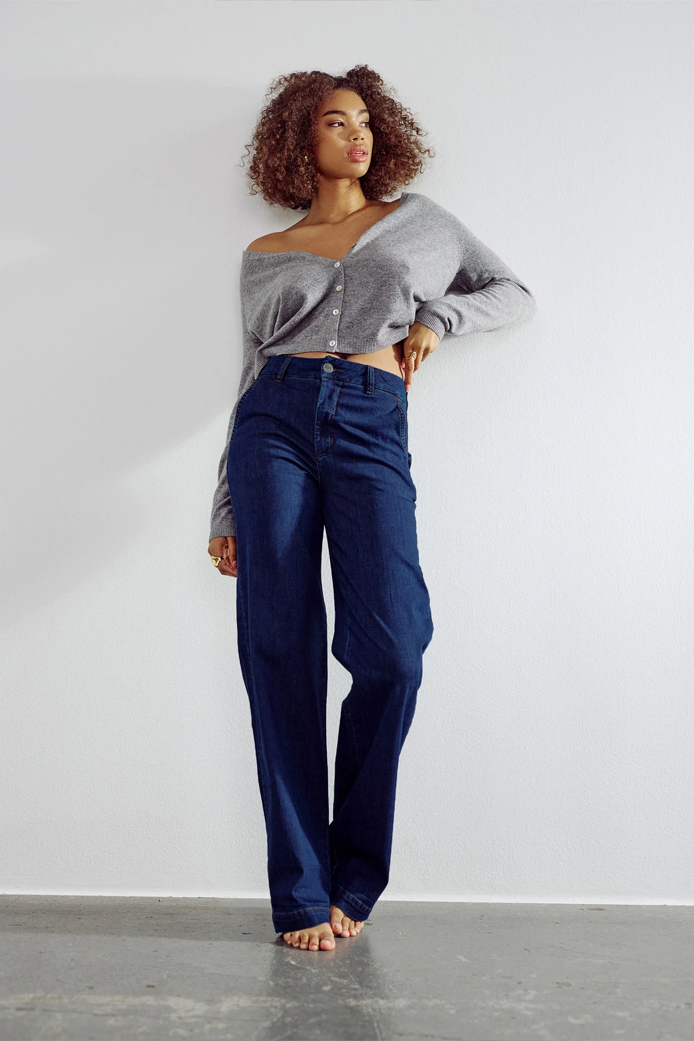 NUAMBER PANTS X LONG - Dark Blue Denim 1 - Image 3