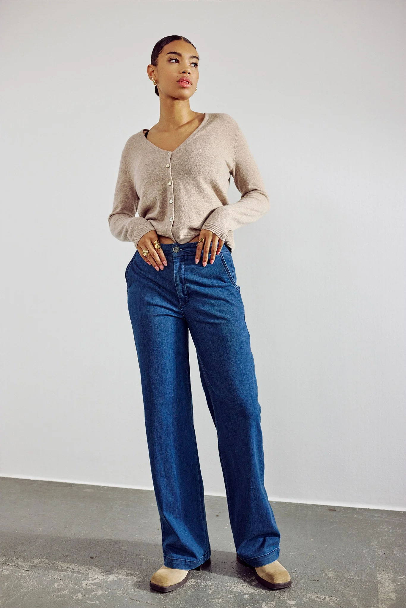 NUAMBER PANTS X LONG MID BLUE - Medium Blue Denim - Image 3