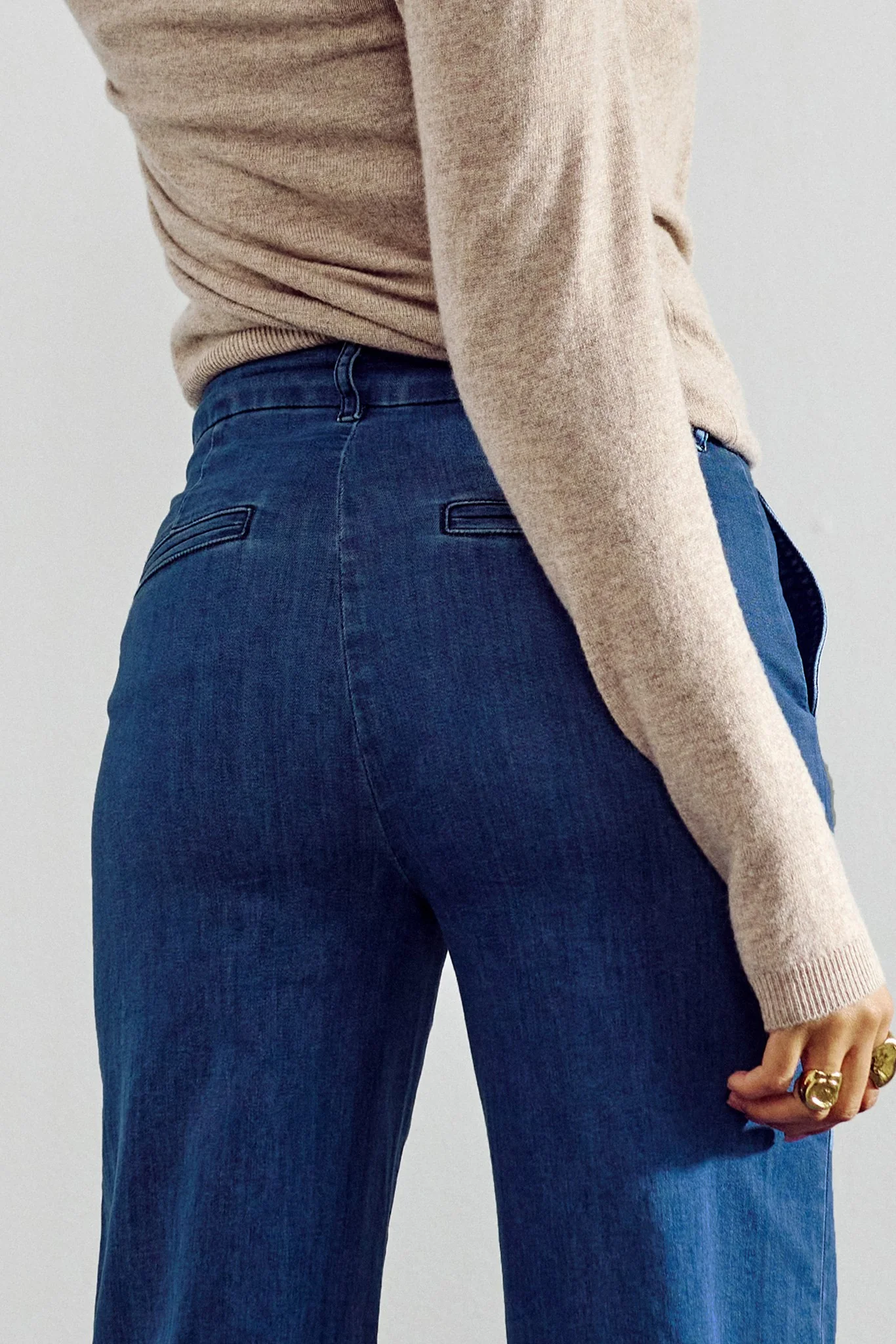 NUAMBER PANTS X LONG MID BLUE - Medium Blue Denim - Image 5