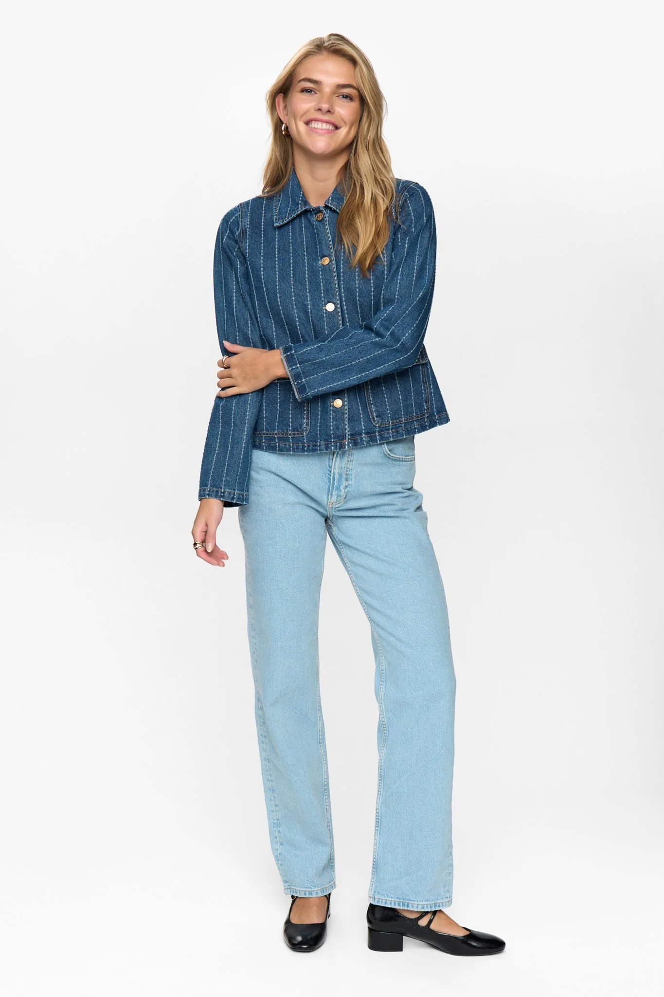 NUATLANTA JACKET - Medium Blue Denim - Image 3