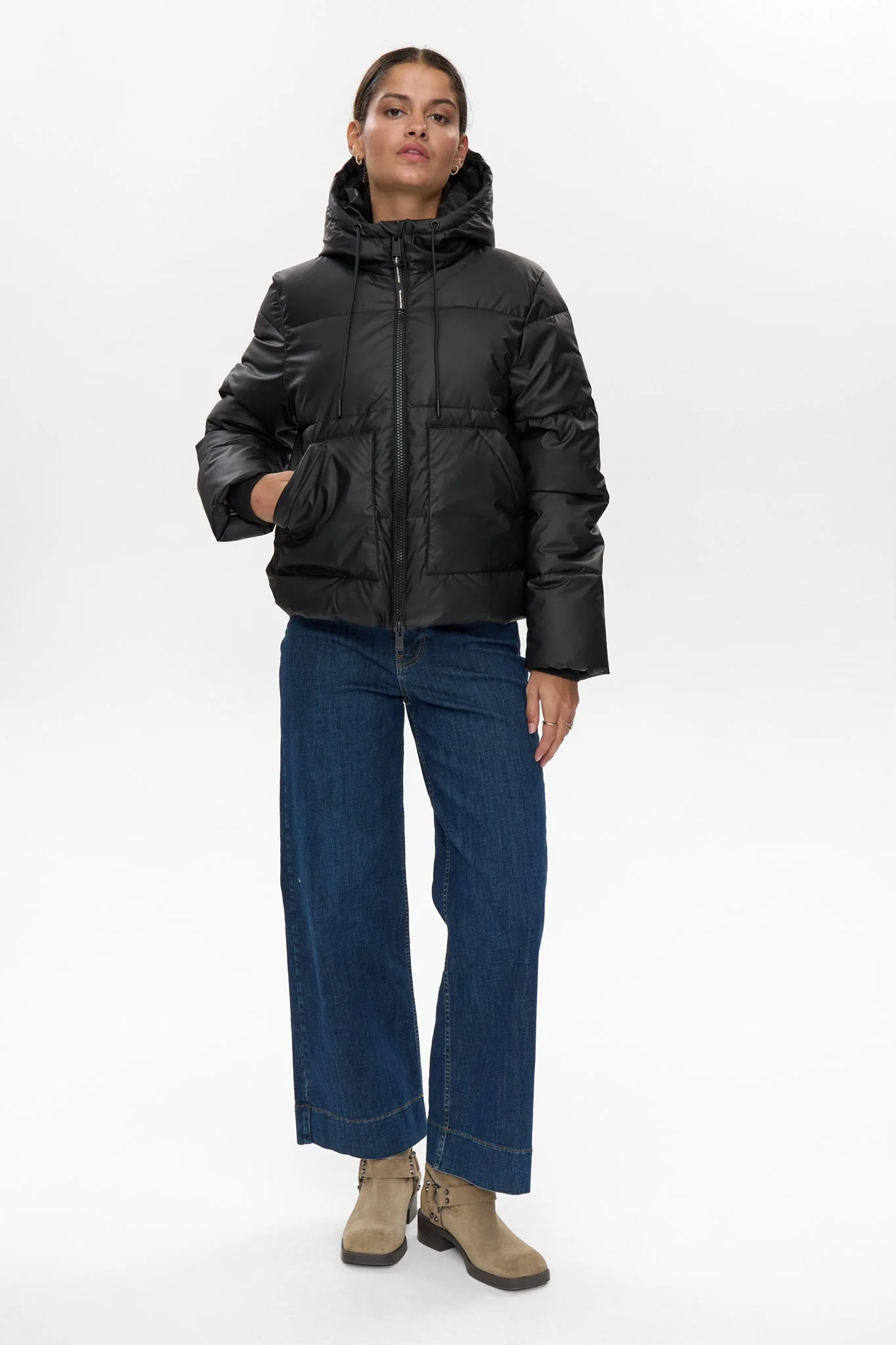 NUBIRRA SHORT JACKET - Caviar - Image 3