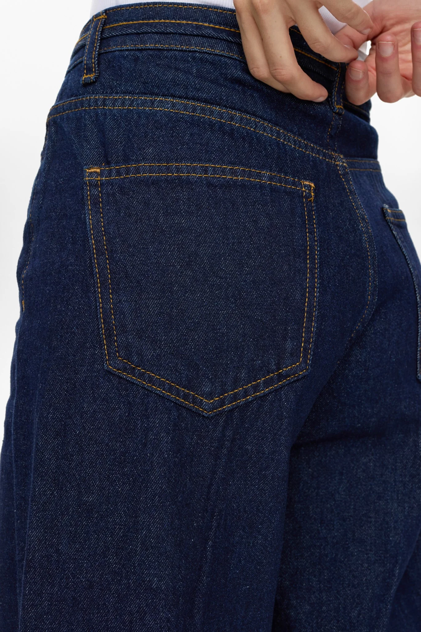 NUBROOKLYN HR WIDE JEANS - P3012 - Dark Blue Denim - Image 5