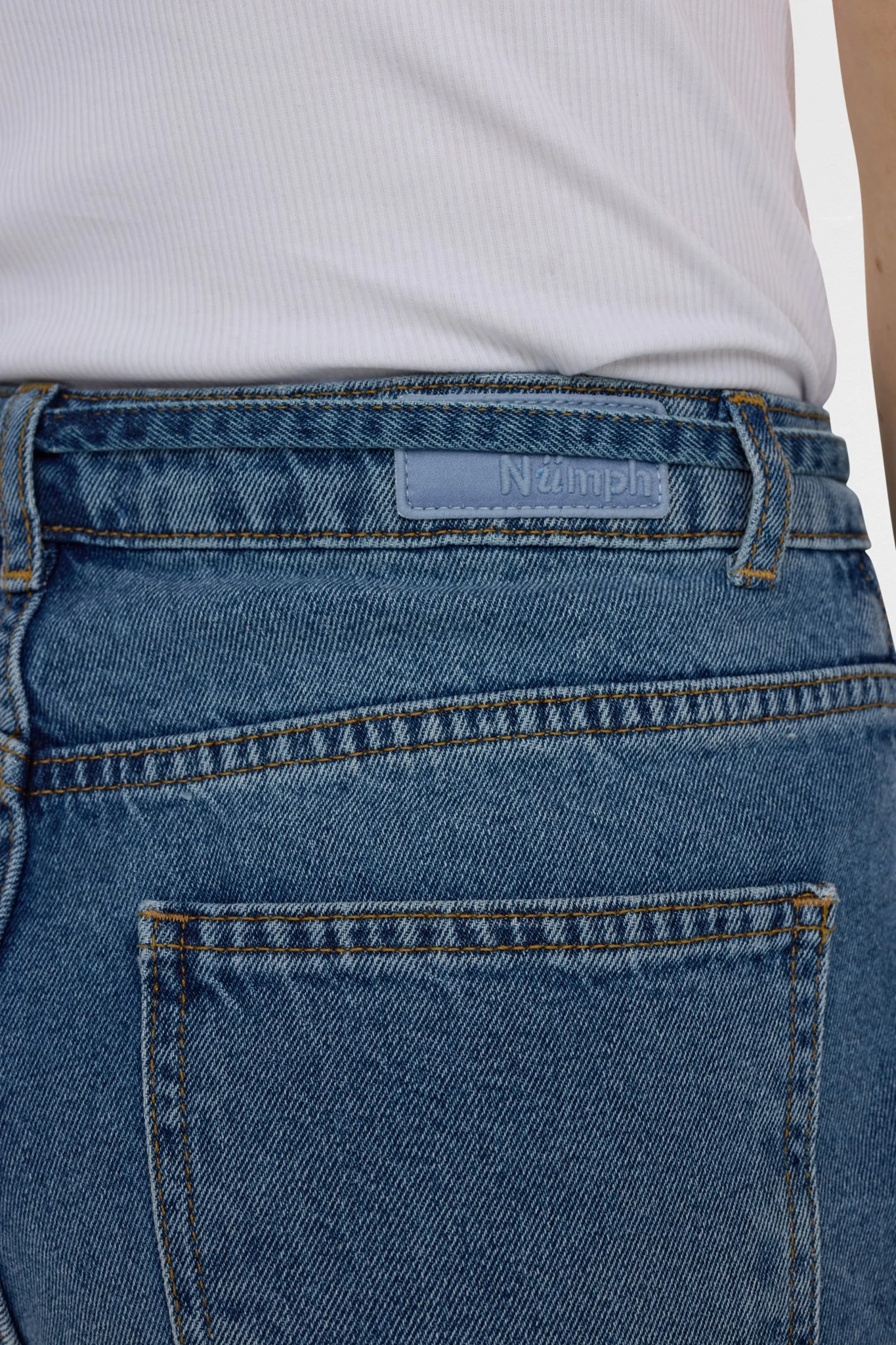 NUBROOKLYN HR WIDE JEANS - P3013 - Medium Blue Denim - Image 5