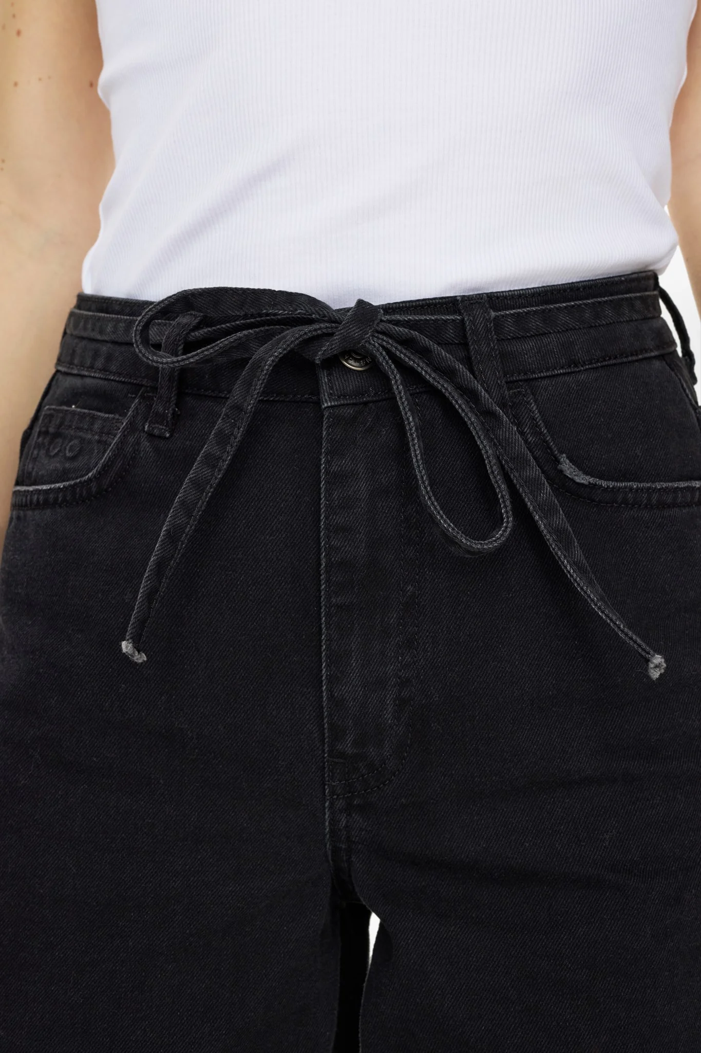 NUBROOKLYN HR WIDE JEANS - P3018 - Black Denim - Image 4