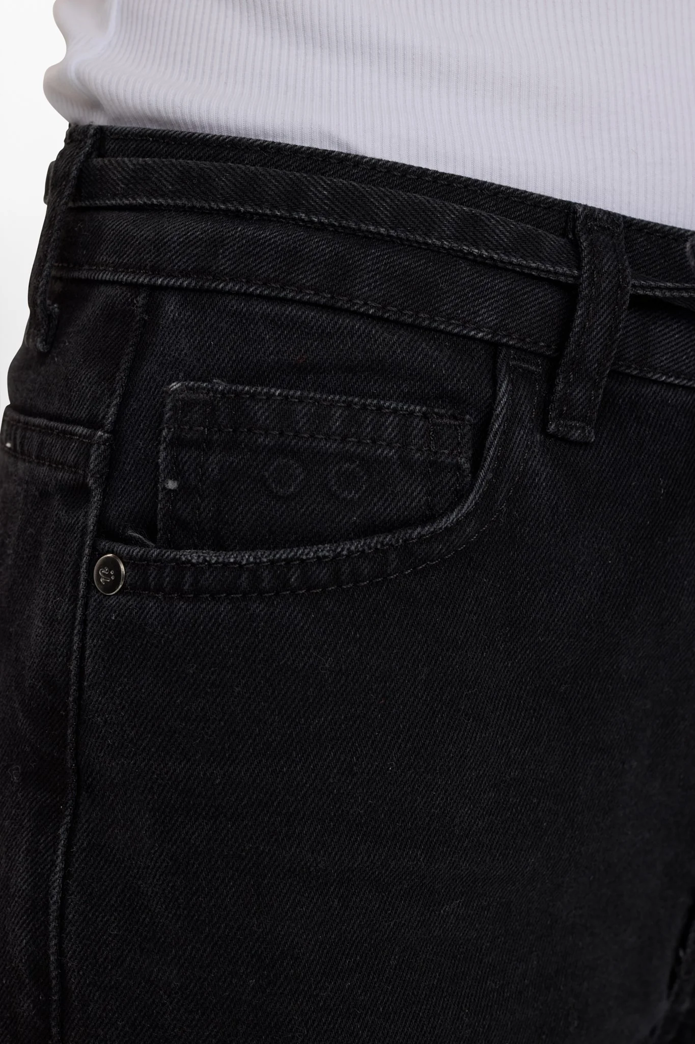 NUBROOKLYN HR WIDE JEANS - P3018 - Black Denim - Image 5