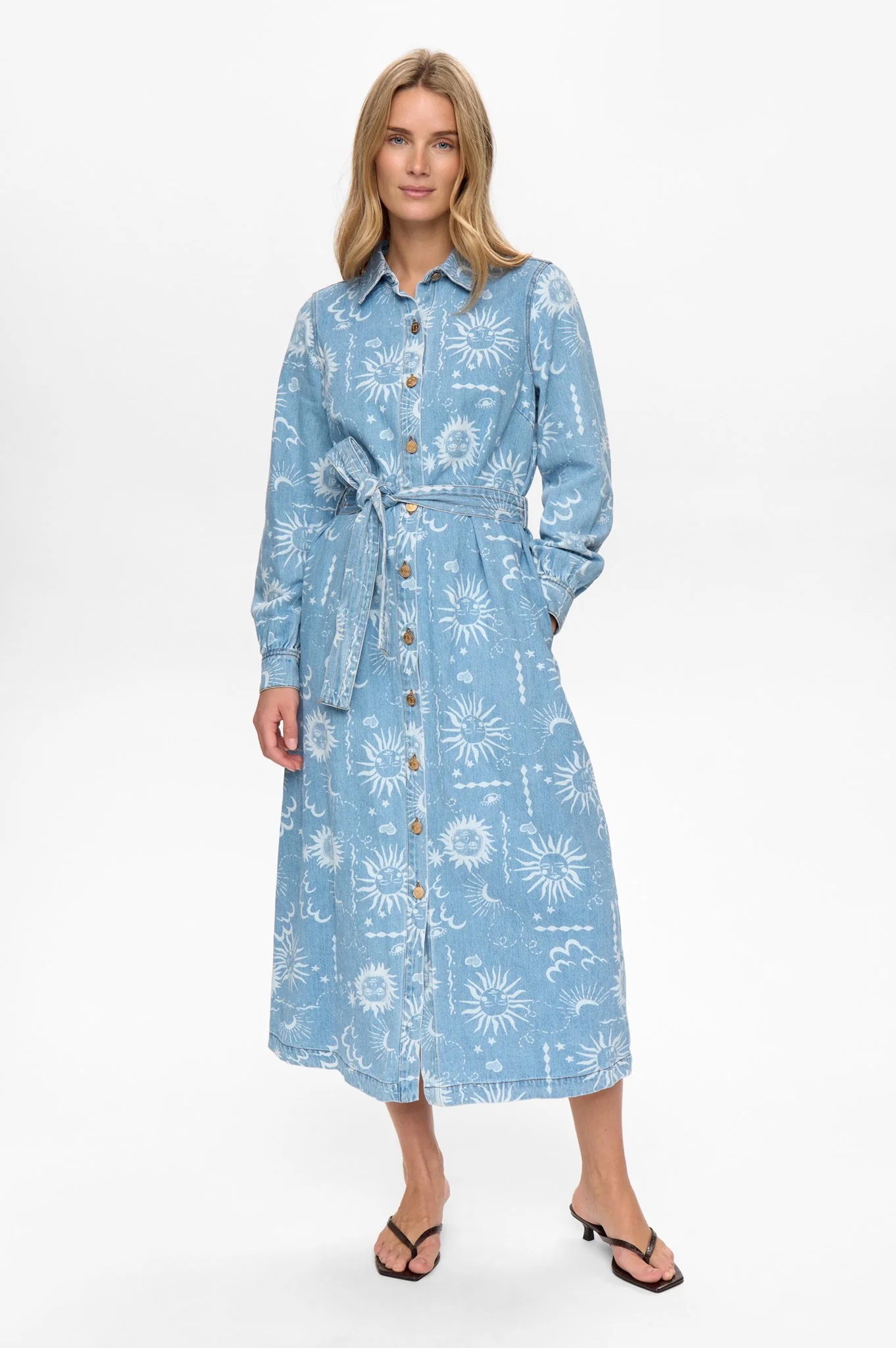 NUGISELLY DRESS - Light Blue Denim - Image 3