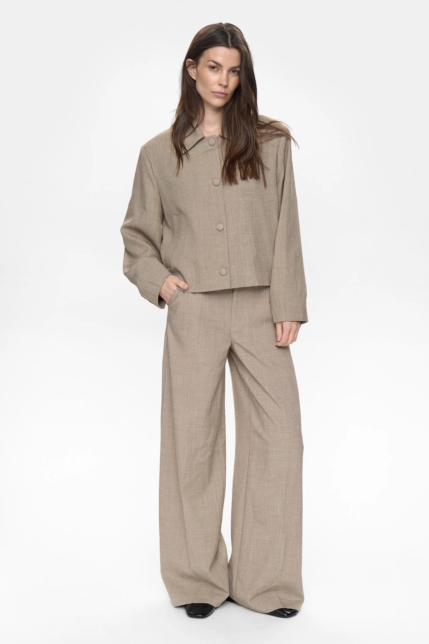 NUMELONA JACKET  - Dark Sand Melange - Image 3