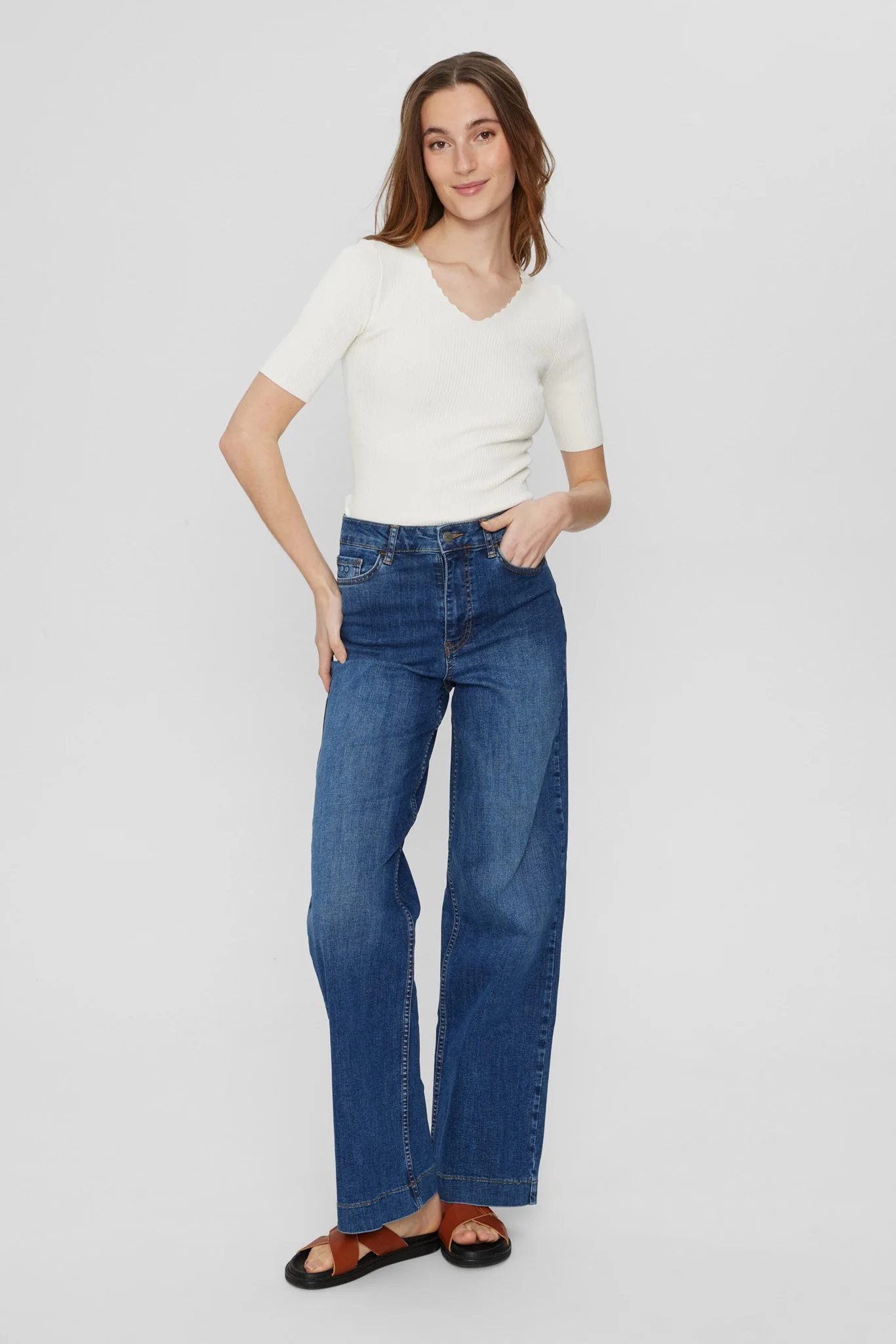 NUPARIS JEANS LONG  MED BLUE - Medium Blue Denim - Image 3