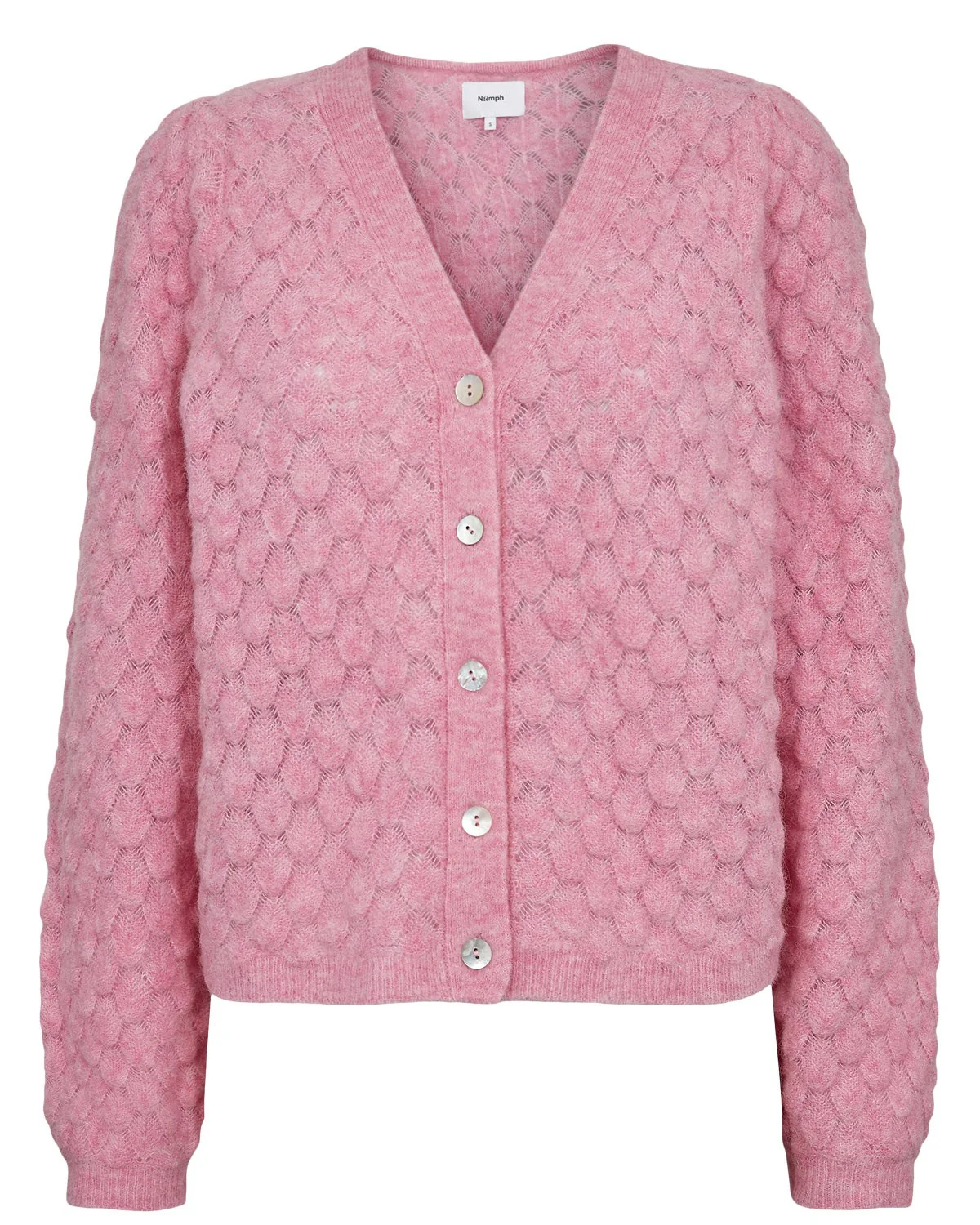 NURIETTE LEAF POINTELLE CARDIGAN - LILAC SACHET - Image 6