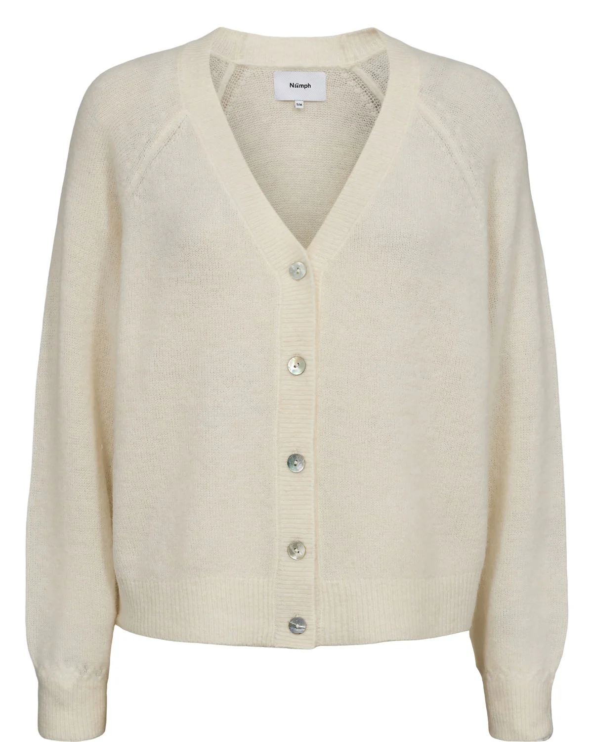 NURIETTE V-NECK CARDIGAN - Cloud Dancer - Image 6