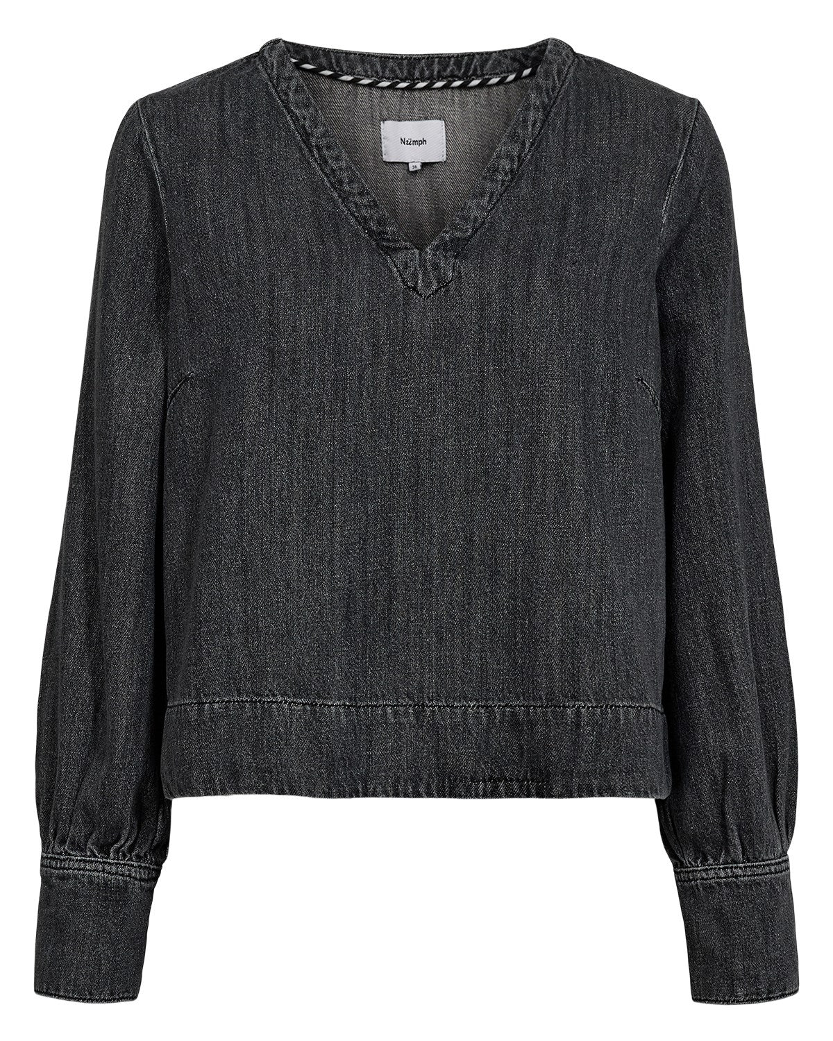 NUSEOUL BLOUSE - Medium Grey Denim - Image 7