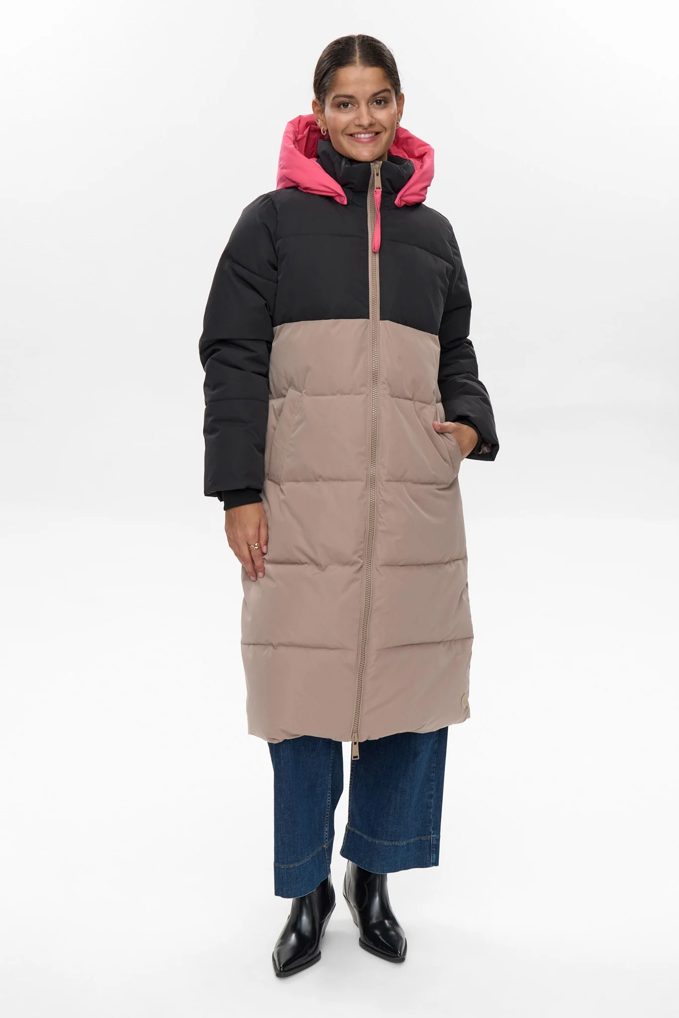 NUTRIANE LONG JACKET - Taupe Gray - Image 3