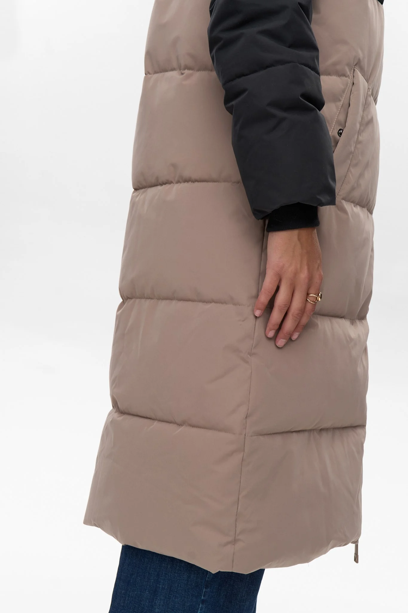 NUTRIANE LONG JACKET - Taupe Gray - Image 5