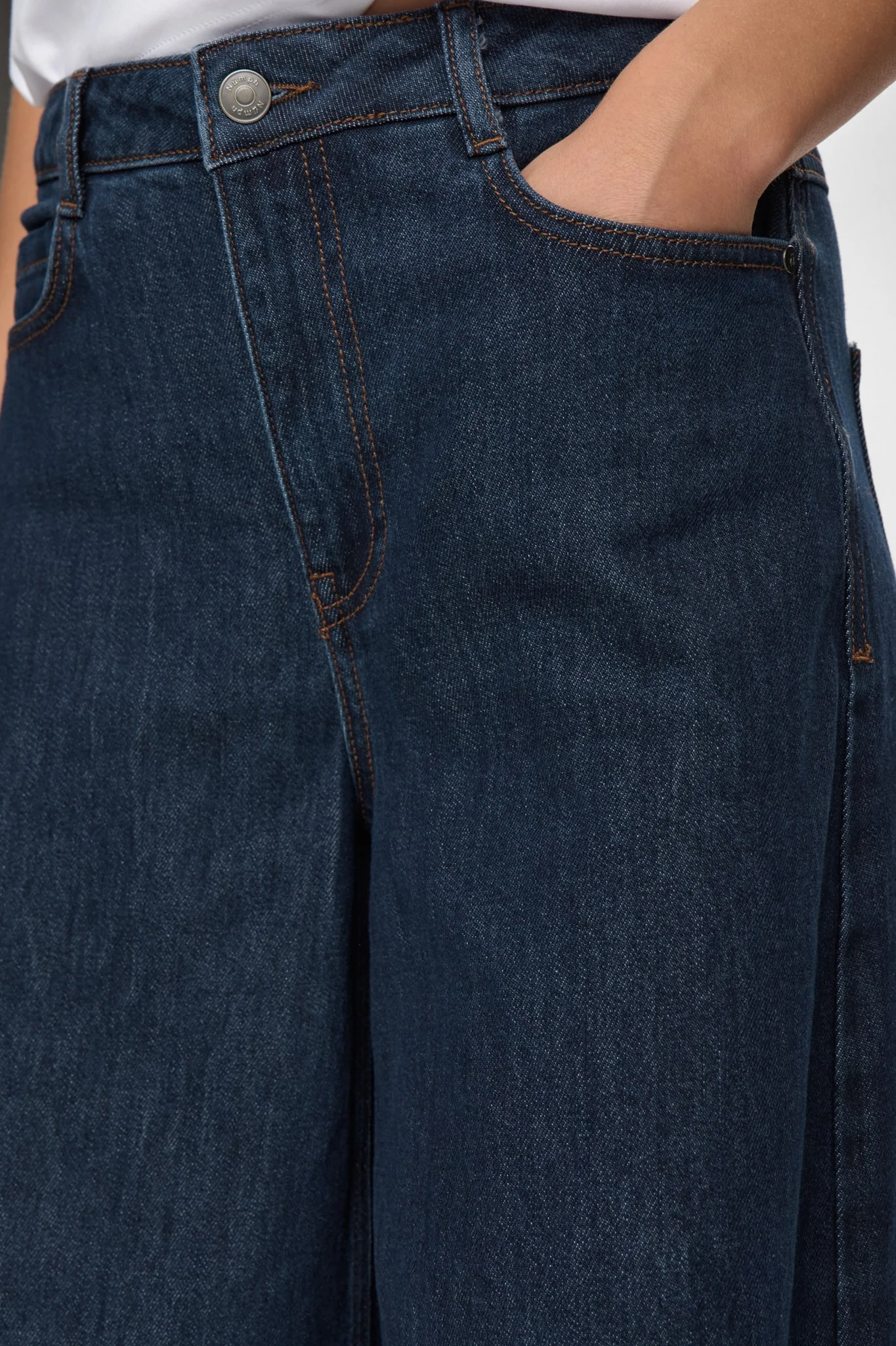 NUVENICE - HR EXTRA WIDE JEANS - Dark Blue Denim 1 - Image 4