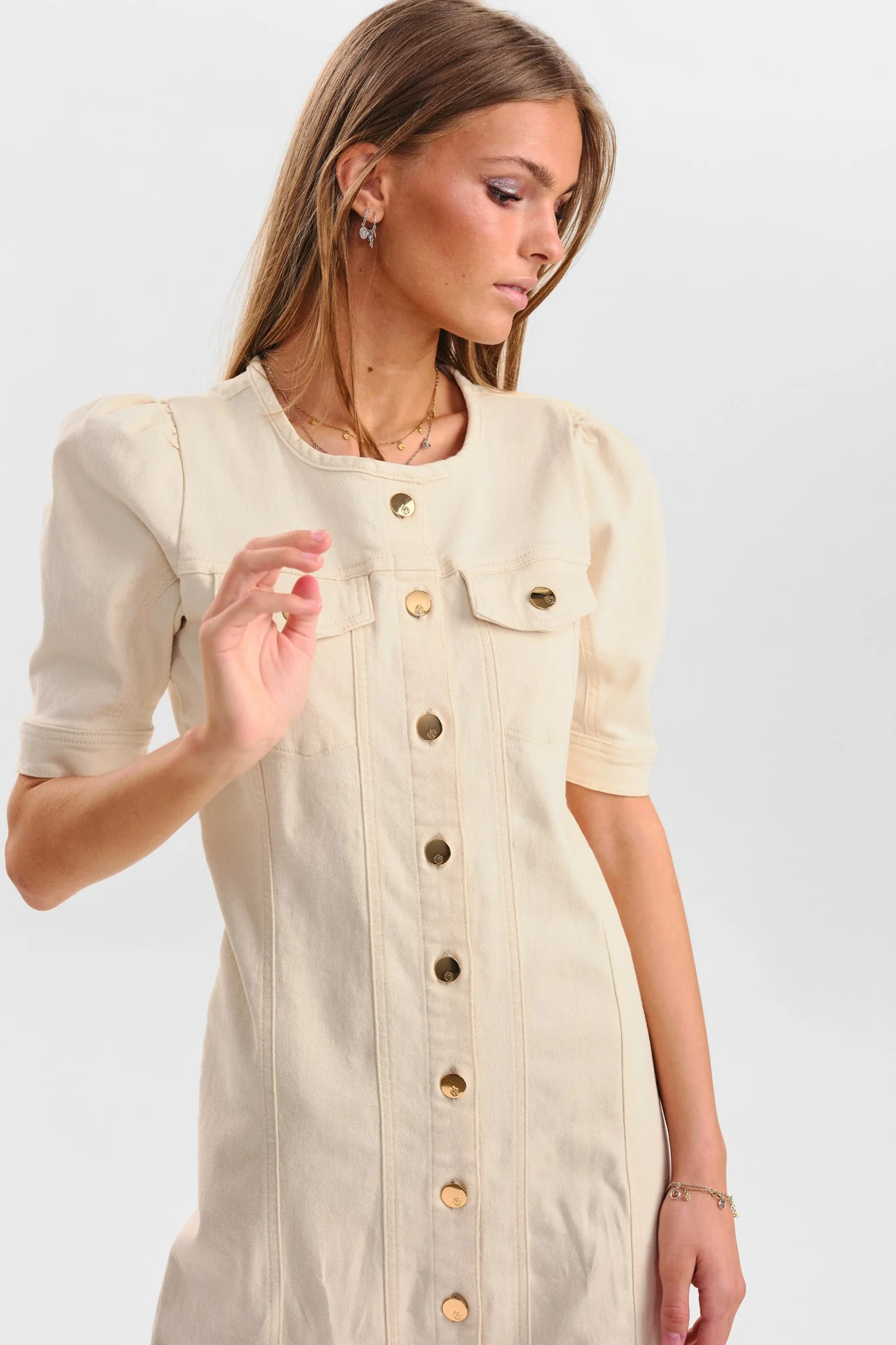 SISYLLE DRESS - Ecru - Image 5