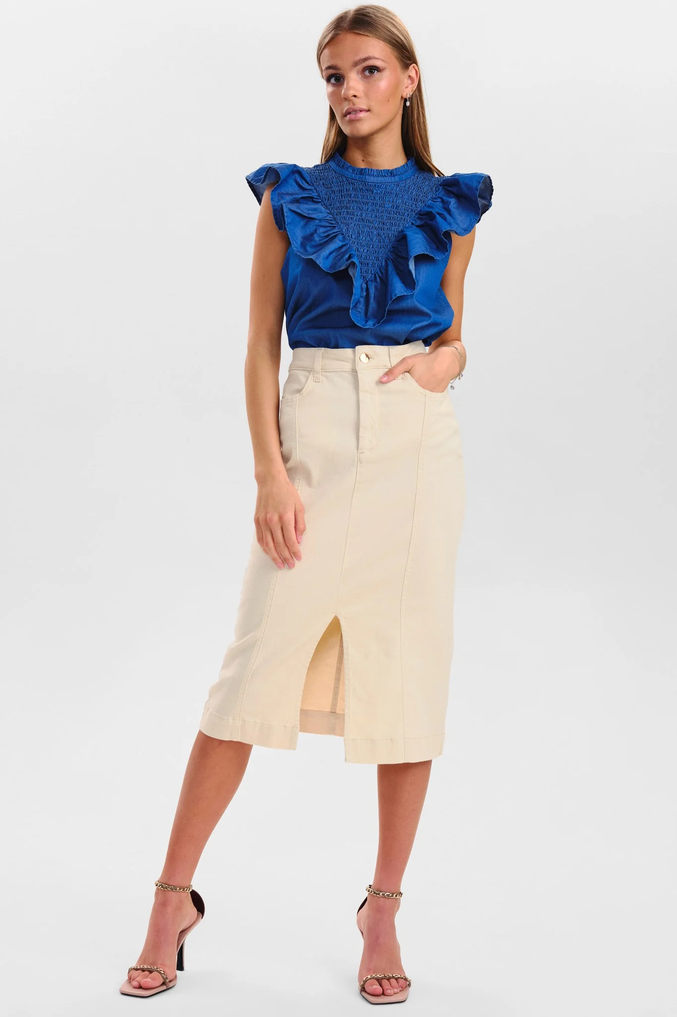 SISYLLE SKIRT - Ecru - Image 3