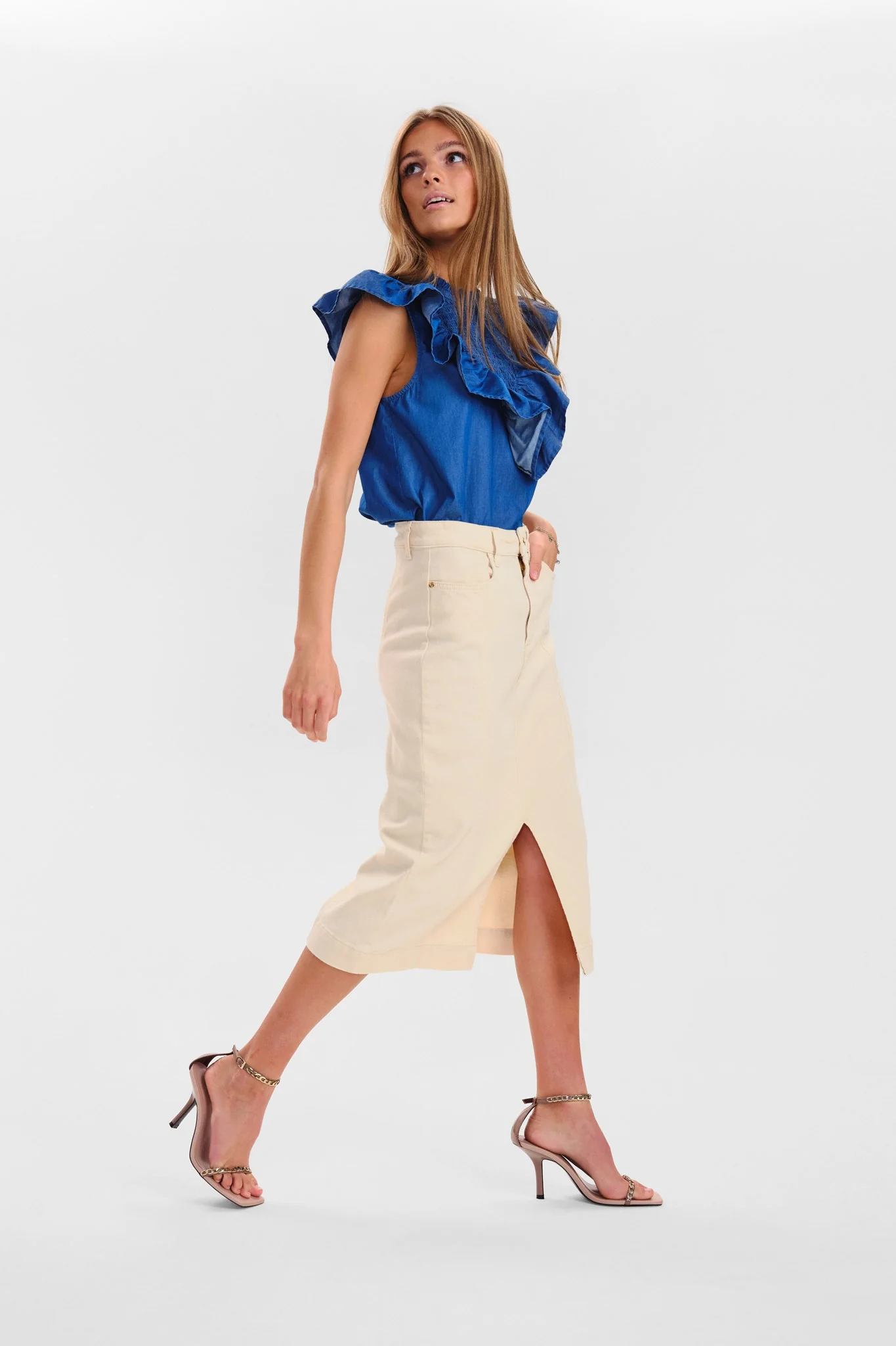 SISYLLE SKIRT - Ecru - Image 6